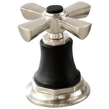 Brizo - Rook Widespread Lavatory and Bidet Cross Handle Kit - Luxe Nickel   With Matte Black