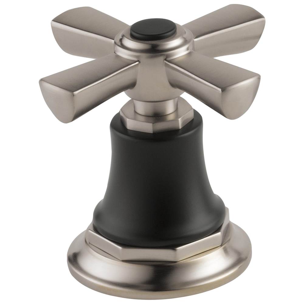 Brizo - Rook Roman Tub Faucet Cross Handle Kit - Luxe Nickel   With Matte Black