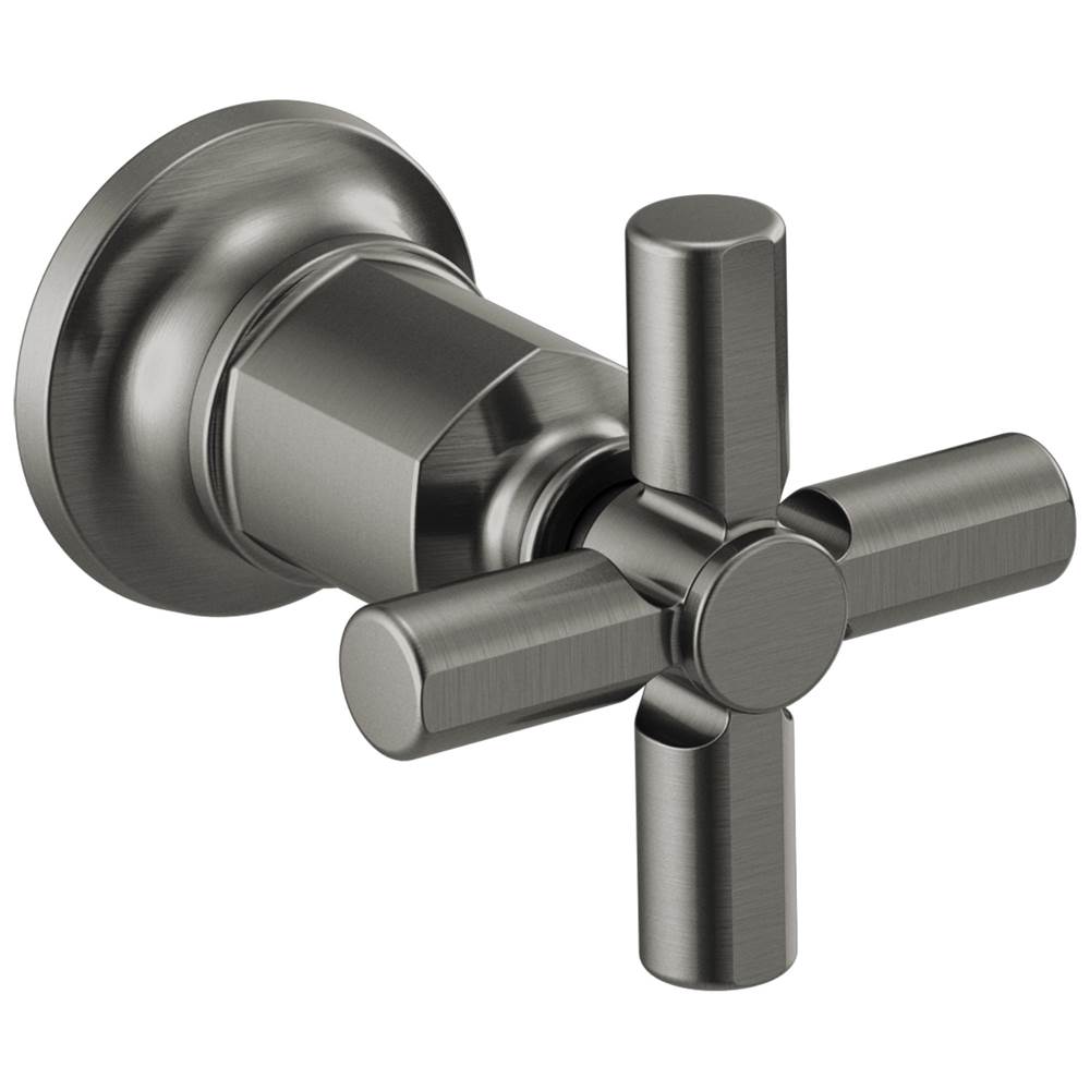 Brizo - Invari Two-Handle Wall Mount Tub Filler Cross Handle Kit - Luxe Steel