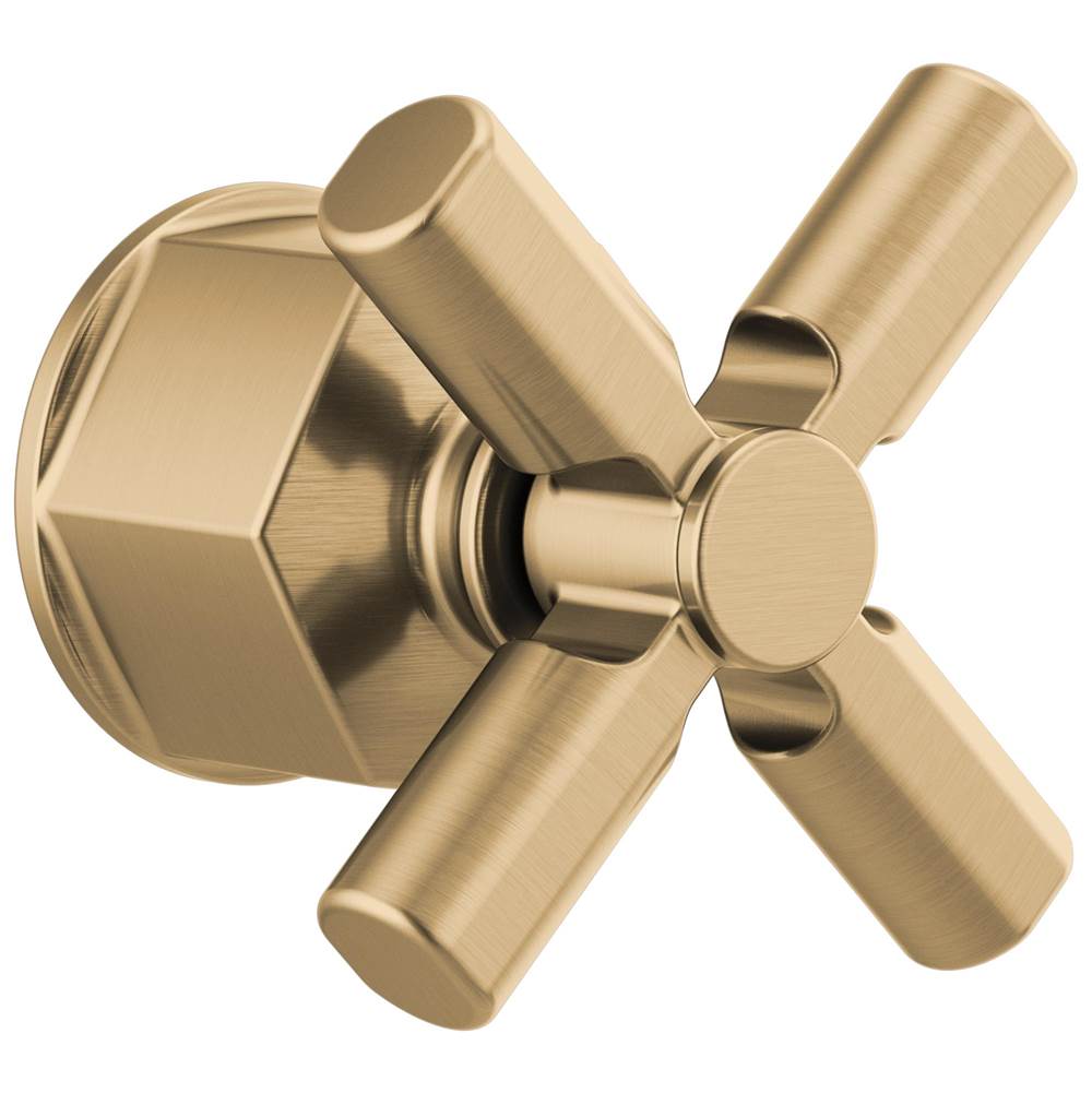 Brizo - Invari Single-Handle Floor Mount Tub Filler Cross Handle Kit - Luxe Gold