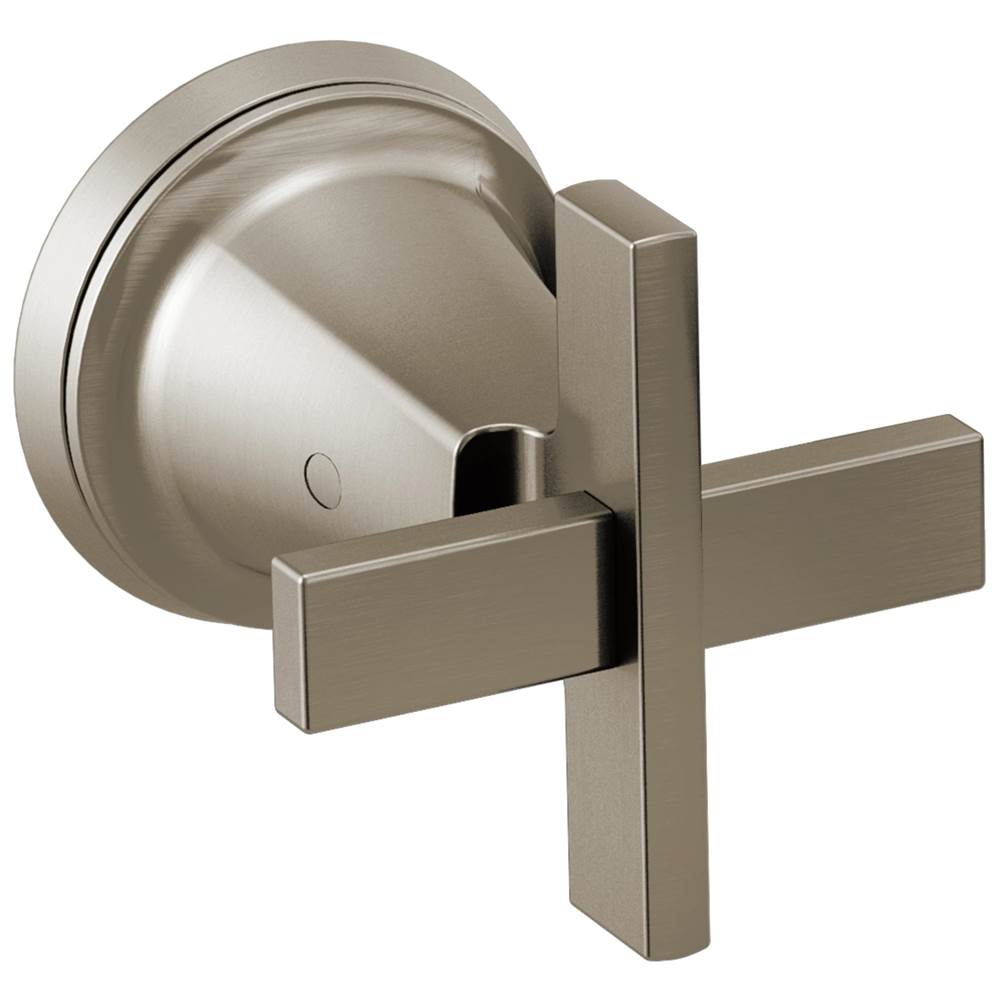 Brizo - LevoirE Two-Handle Wall Mount Tub Filler Cross Handle Kit - Luxe Nickel
