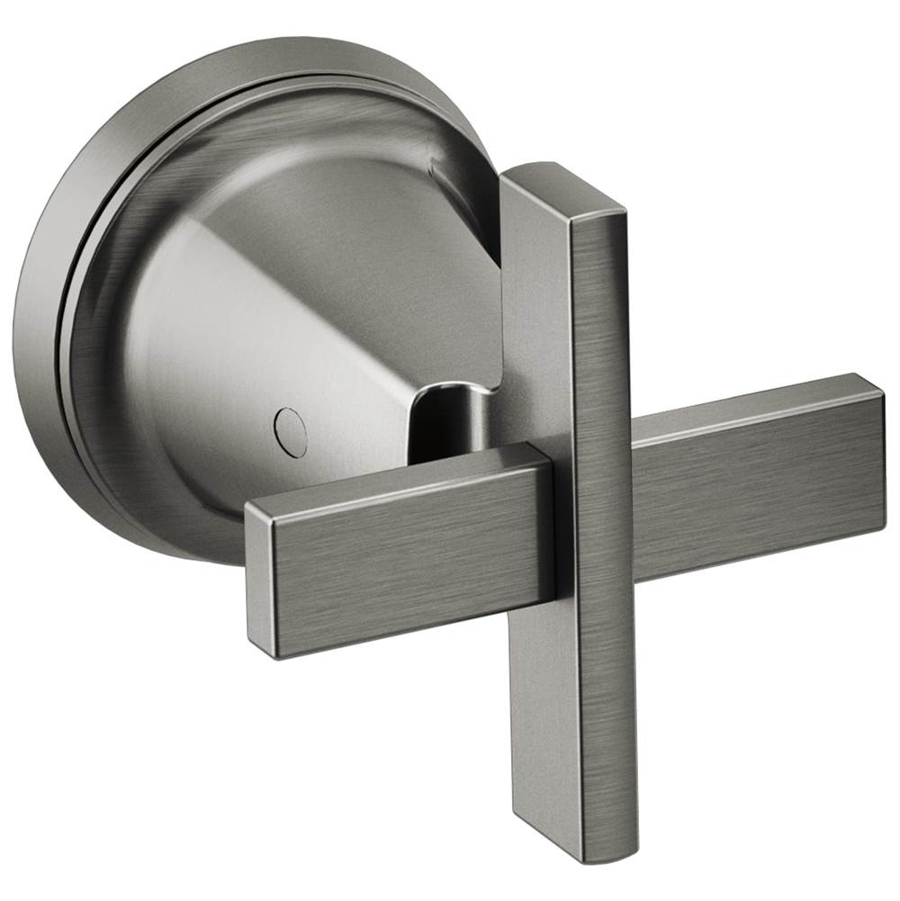 Brizo - LevoirE Two-Handle Wall Mount Tub Filler Cross Handle Kit - Luxe Steel