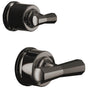 Brizo - BeauclereE Pressure Balance Valve with Integrated Diverter Trim Cross Handle Kit - Brilliance Black Onyx