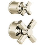 Brizo - Invari Pressure Balance Valve with Integrated Diverter Trim Cross Handle Kit - Polished Nickel
