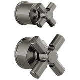 Brizo - Invari Pressure Balance Valve with Integrated Diverter Trim Cross Handle Kit - Luxe Steel