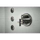 LevoirE Pressure Balance Valve with Integrated Diverter Trim Cross Handle Kit