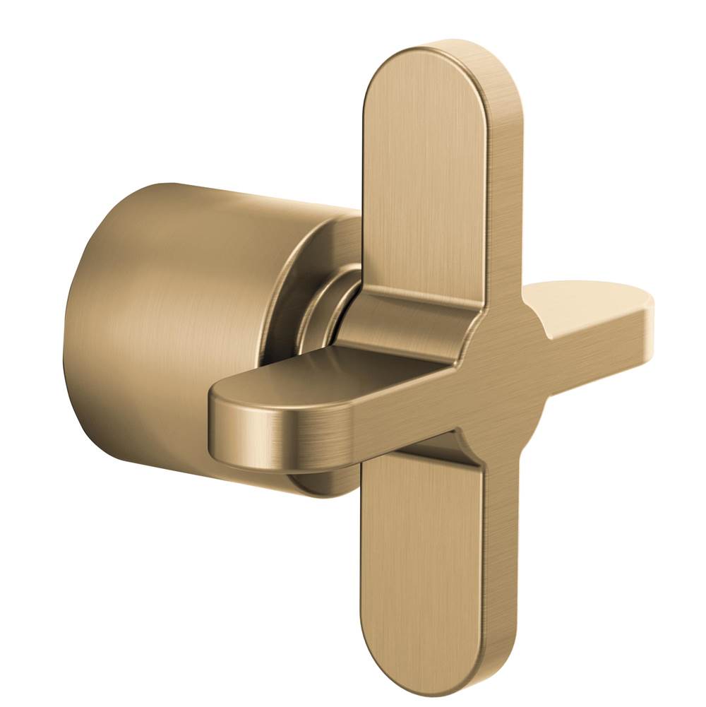 Brizo - Odin 3 And 6 Function Diverter Trim Cross Handle Kit - Luxe Gold