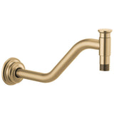 Brizo - Invari 11'' Angled Shower Arm And Flange - Luxe Gold