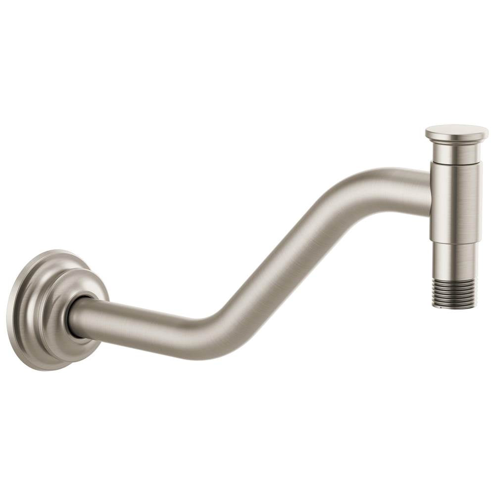 Brizo - Invari 11'' Angled Shower Arm And Flange - Luxe Nickel