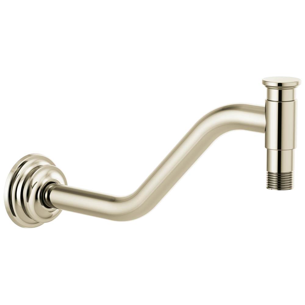Brizo - Invari 11'' Angled Shower Arm And Flange - Polished Nickel