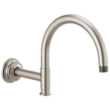 Brizo - Invari 12 1/8'' Arc Shower Arm And Flange - Luxe Nickel