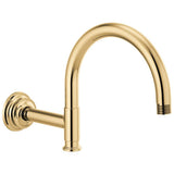 Brizo - Invari 12 1/8'' Arc Shower Arm And Flange - Polished Gold