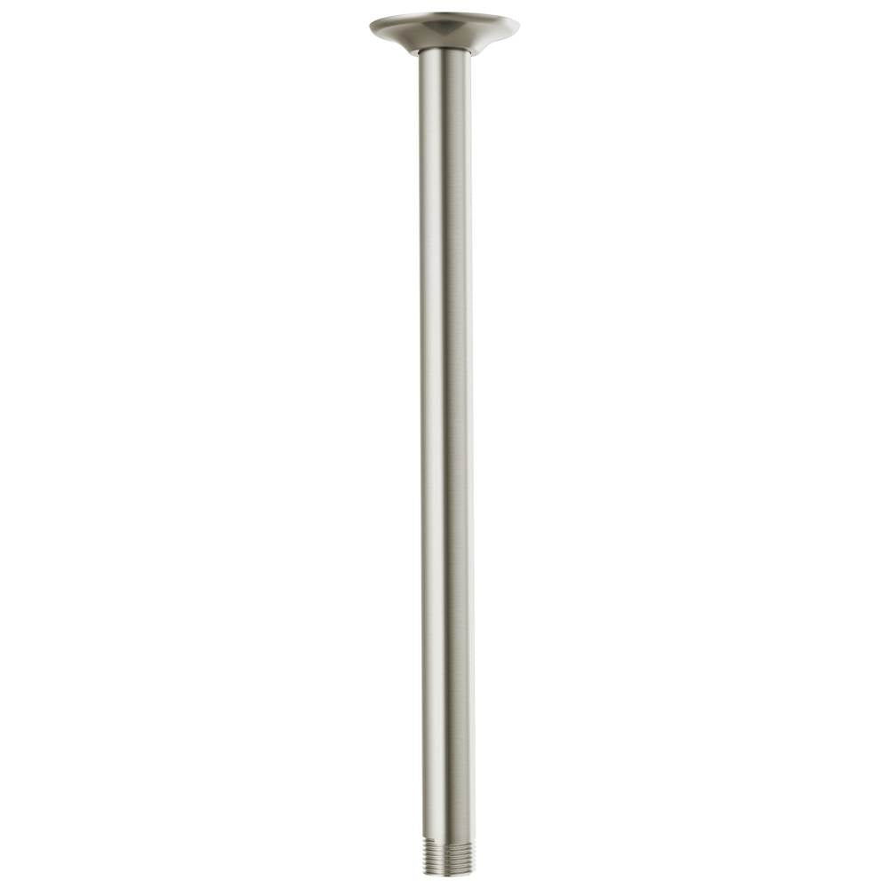 Brizo - Universal Showering 14'' Ceiling Mount Shower Arm And Round Flange - Luxe Nickel