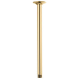 Brizo - Universal Showering 14'' Ceiling Mount Shower Arm And Round Flange - Polished Gold