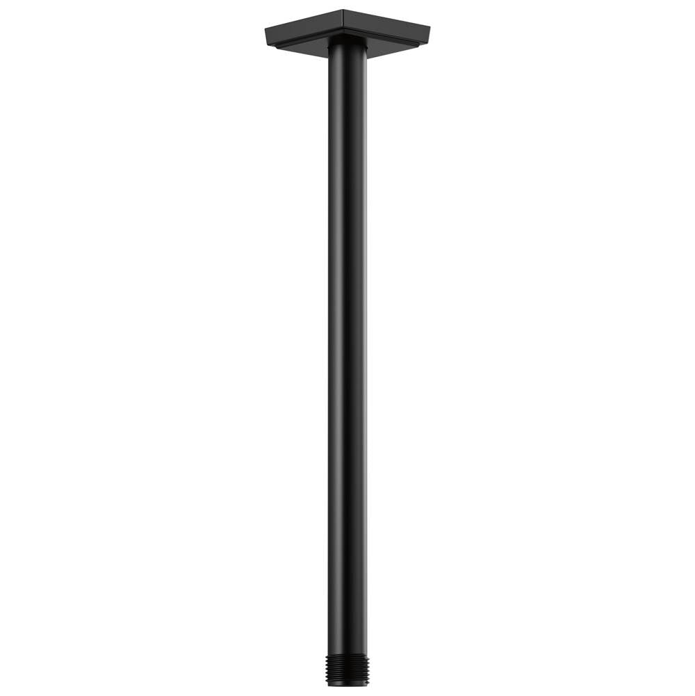 Brizo - Universal Showering 14'' Ceiling Mount Shower Arm And Square Flange - Matte Black