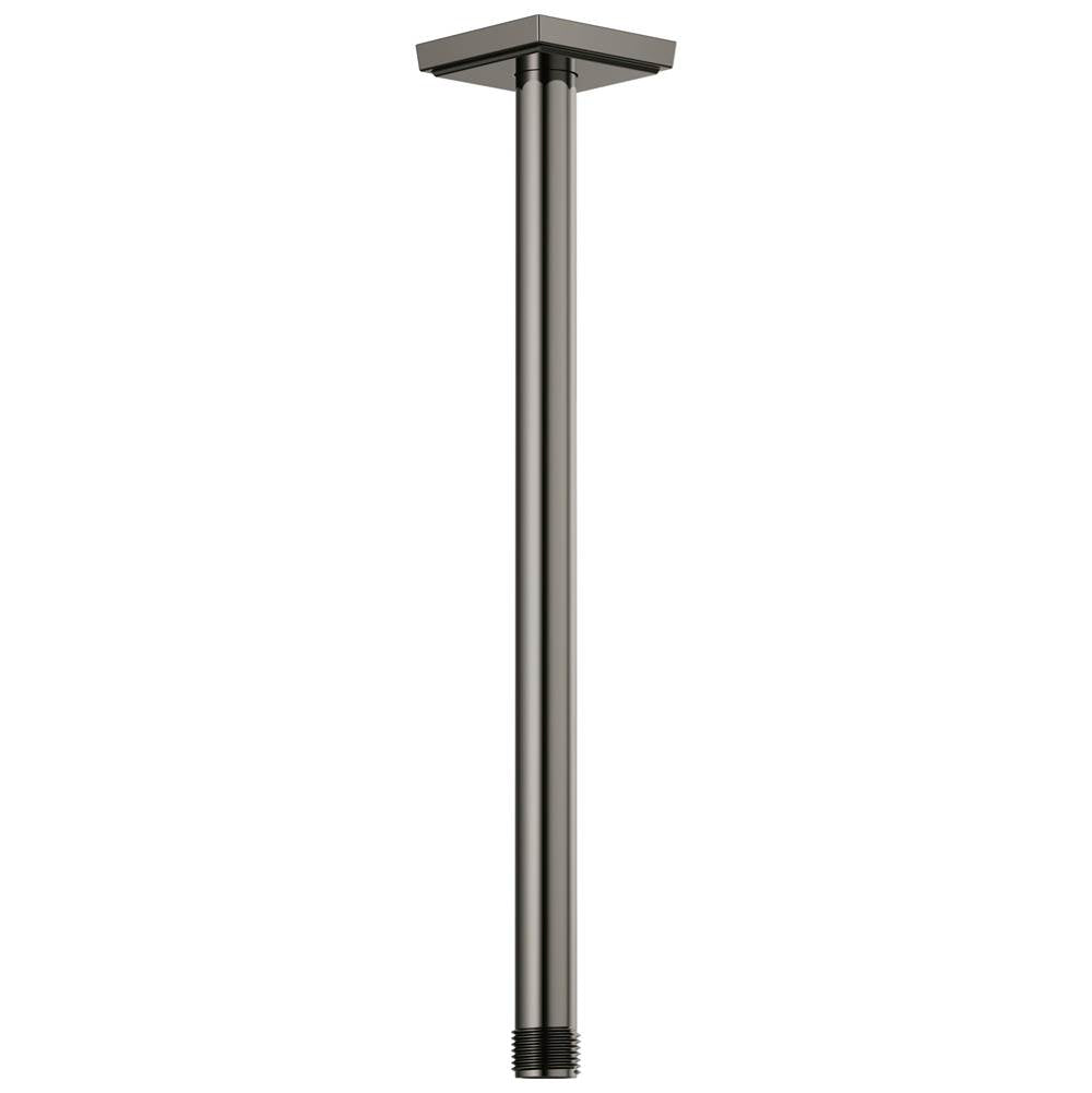 Brizo - AllariaE 14'' Ceiling Mount Shower Arm And Flange - Brilliance Black Onyx