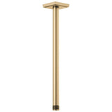 Brizo - Universal Showering 14'' Ceiling Mount Shower Arm And Square Flange - Luxe Gold