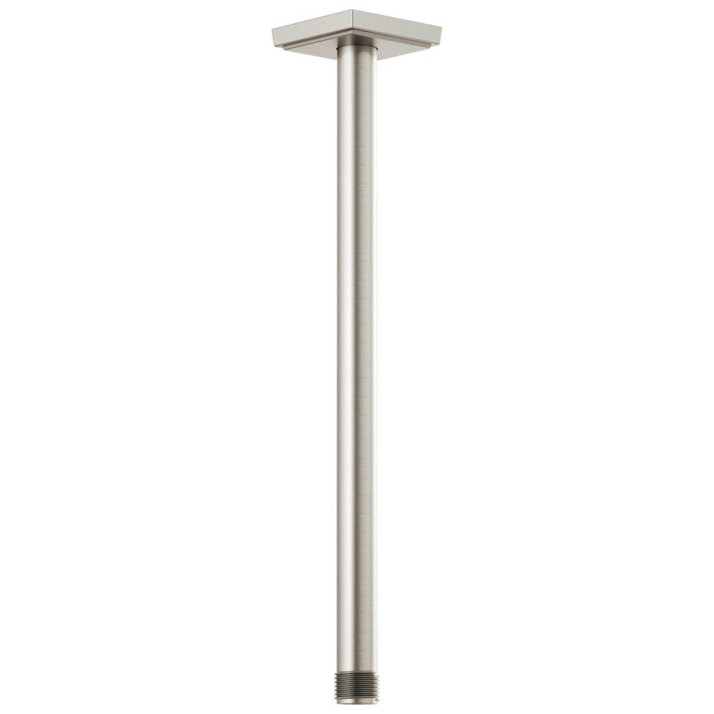 Brizo - Universal Showering 14'' Ceiling Mount Shower Arm And Square Flange - Luxe Nickel
