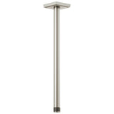 Brizo - Universal Showering 14'' Ceiling Mount Shower Arm And Square Flange - Luxe Nickel