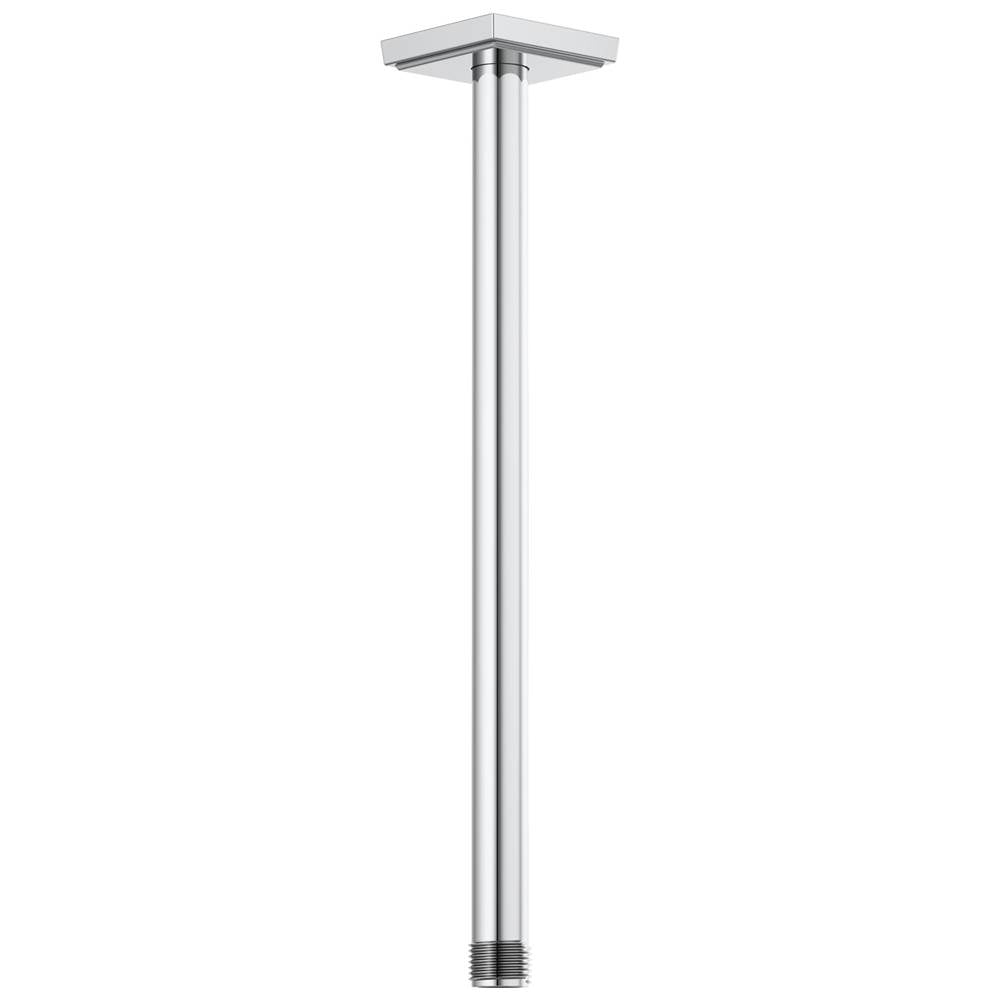 Brizo - Universal Showering 14'' Ceiling Mount Shower Arm And Square Flange - Chrome