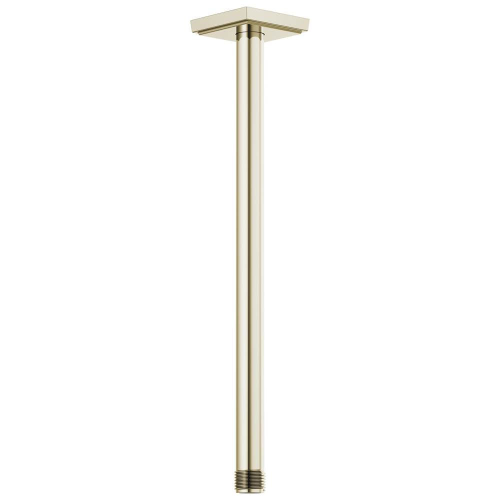 Brizo - Universal Showering 14'' Ceiling Mount Shower Arm And Square Flange - Polished Nickel