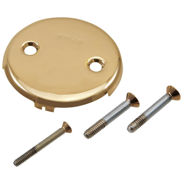 Brizo - Other Toe-Operated Overflow Plate With Screws - Polished Gold