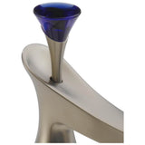 Brizo - RSVP Blue Glass Finial - Widespread - Brushed Nickel