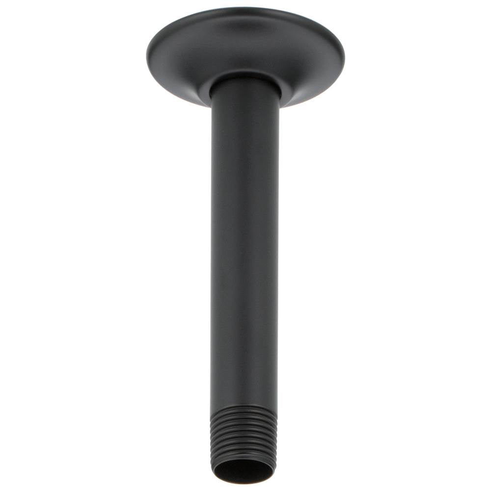 Brizo - Universal Showering 6'' Ceiling Mount Shower Arm And Round Flange - Matte Black