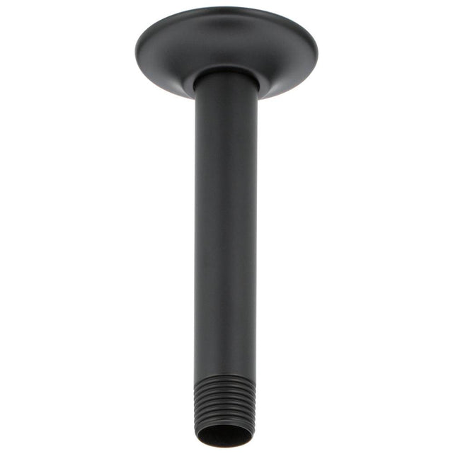 Brizo - Universal Showering 6'' Ceiling Mount Shower Arm And Round Flange - Matte Black