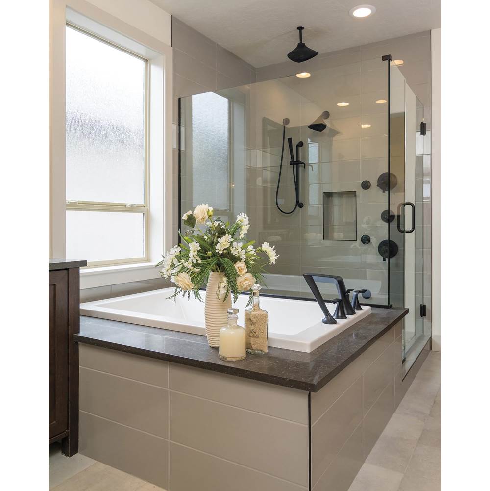 Universal Showering 6'' Ceiling Mount Shower Arm And Round Flange