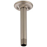 Brizo - Universal Showering 6'' Ceiling Mount Shower Arm And Round Flange - Luxe Nickel