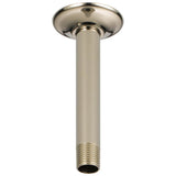 Brizo - Universal Showering 6'' Ceiling Mount Shower Arm And Round Flange - Polished Nickel