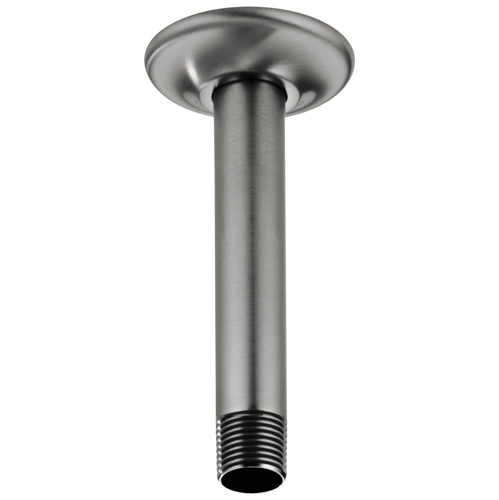 Brizo - Universal Showering 6'' Ceiling Mount Shower Arm And Round Flange - Luxe Steel