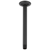 Brizo - Universal Showering 10'' Ceiling Mount Shower Arm And Round Flange - Matte Black