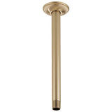 Brizo - Universal Showering 10'' Ceiling Mount Shower Arm And Round Flange - Luxe Gold