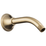 Brizo - Universal Showering 7'' Classic Wall Mount Shower Arm And Flange - Luxe Gold