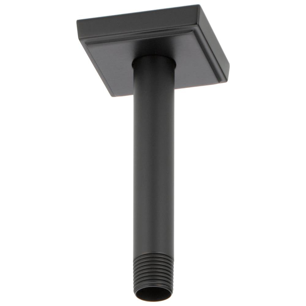Brizo - Universal Showering 6'' Ceiling Mount Shower Arm And Square Flange - Matte Black