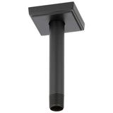 Brizo - Universal Showering 6'' Ceiling Mount Shower Arm And Square Flange - Matte Black