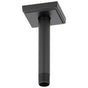 Brizo - Universal Showering 6'' Ceiling Mount Shower Arm And Square Flange - Matte Black