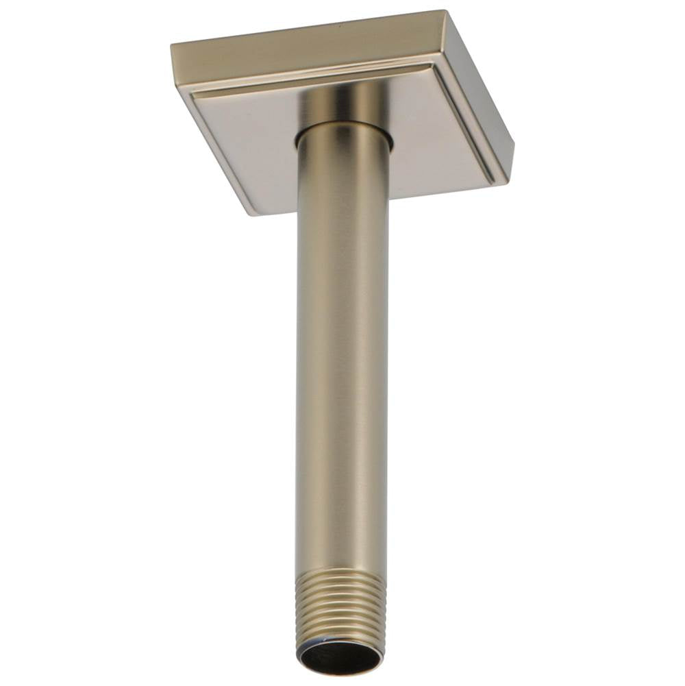 Brizo - Universal Showering 6'' Ceiling Mount Shower Arm And Square Flange - Brushed Nickel