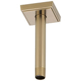 Brizo - Universal Showering 6'' Ceiling Mount Shower Arm And Square Flange - Luxe Gold