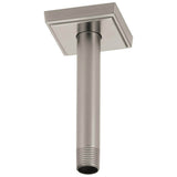 Brizo - Universal Showering 6'' Ceiling Mount Shower Arm And Square Flange - Luxe Nickel