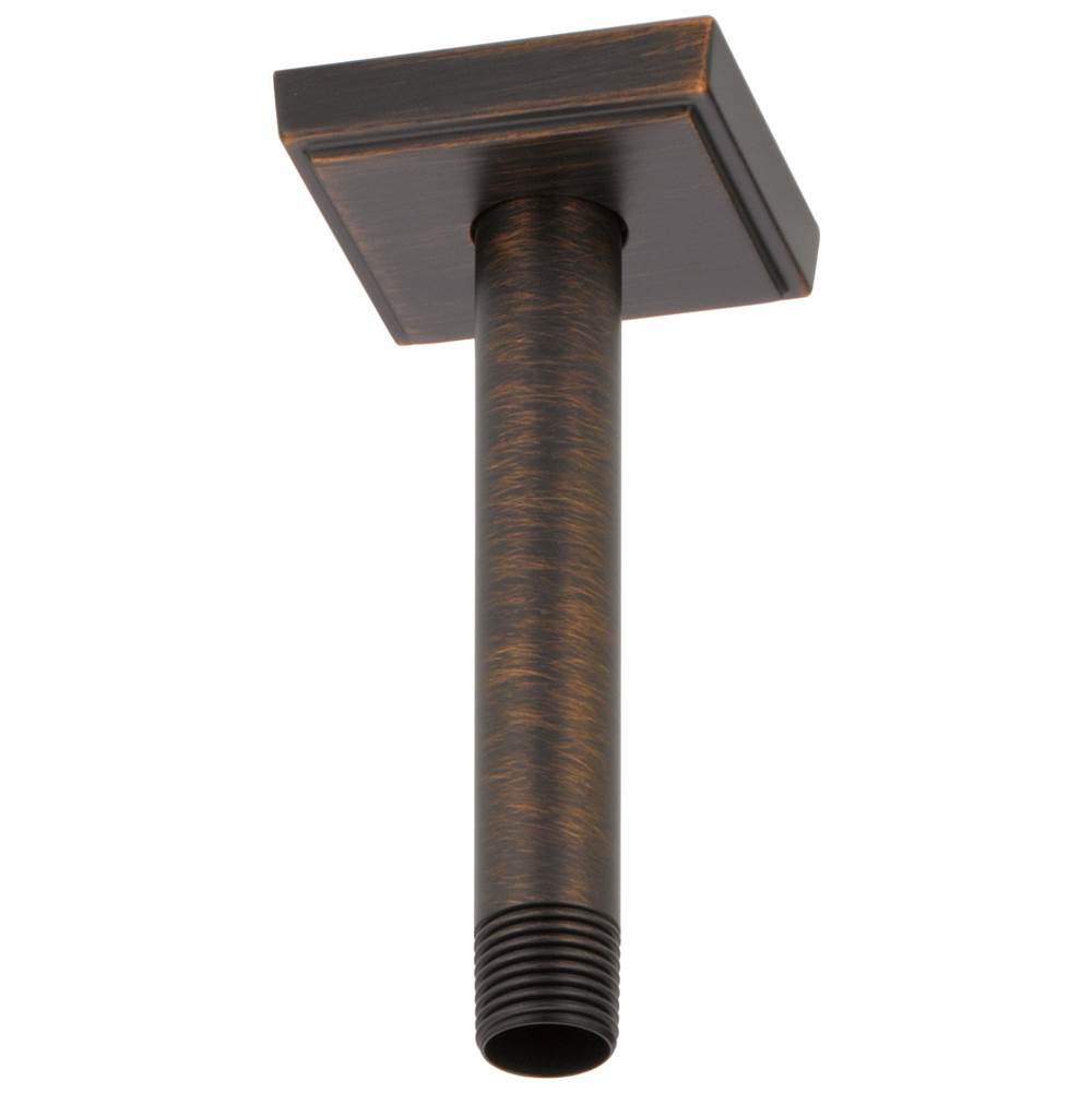 Brizo - Universal Showering 6'' Ceiling Mount Shower Arm And Square Flange - Venetian Bronze