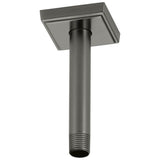 Brizo - Universal Showering 6'' Ceiling Mount Shower Arm And Square Flange - Luxe Steel