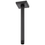 Brizo - Universal Showering 10'' Ceiling Mount Shower Arm And Square Flange - Matte Black