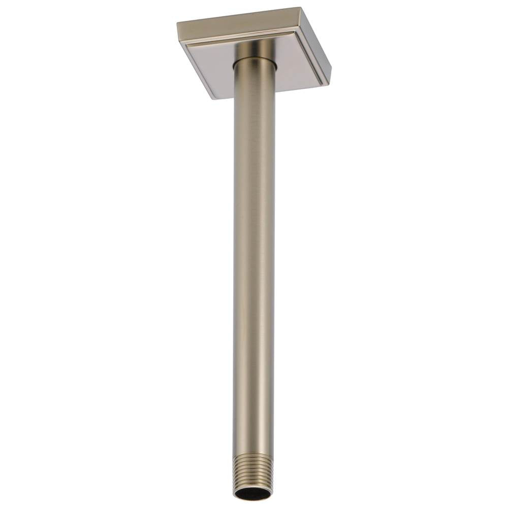 Brizo - Universal Showering 10'' Ceiling Mount Shower Arm And Square Flange - Brushed Nickel
