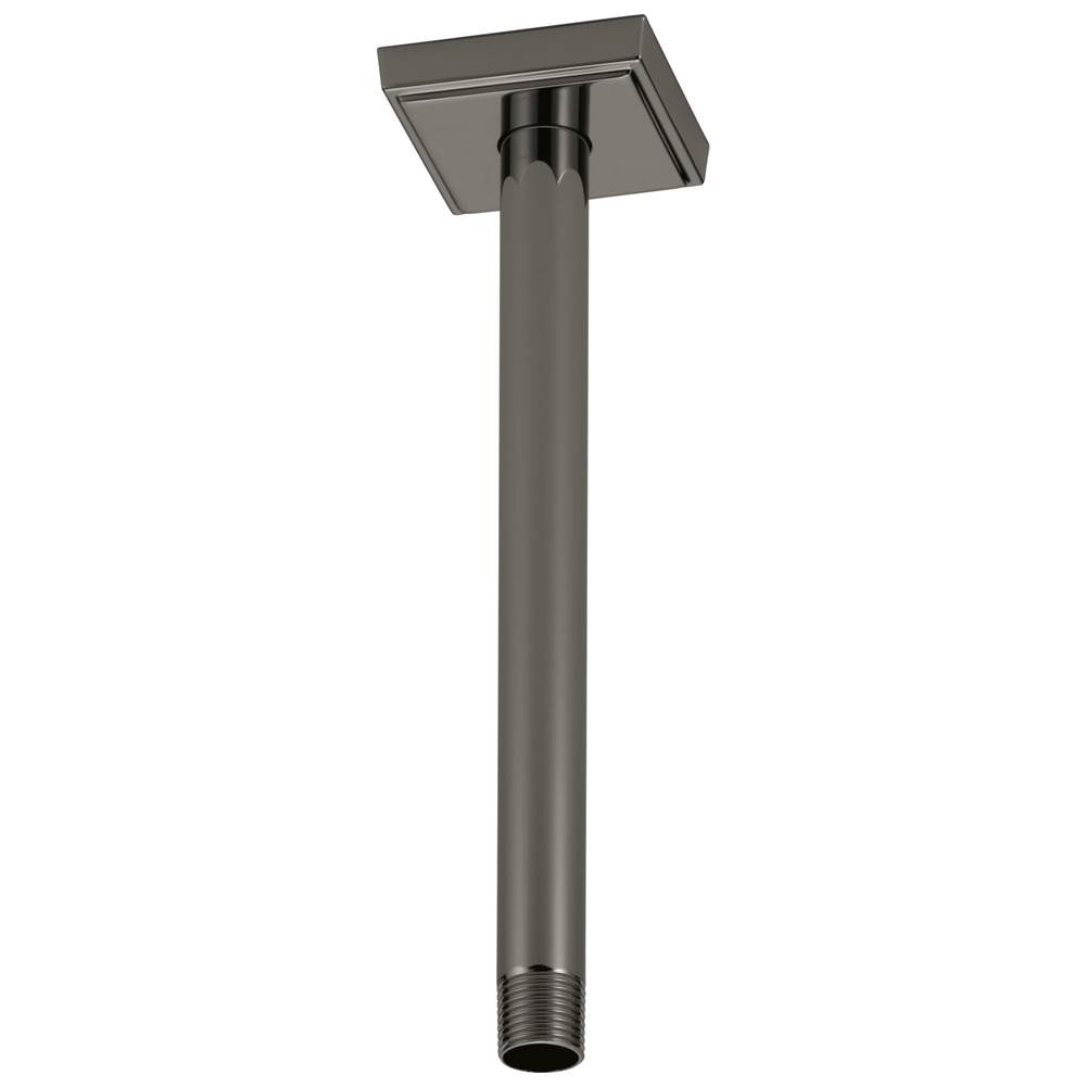 Brizo - AllariaE 10'' Ceiling Mount Shower Arm And Flange - Brilliance Black Onyx