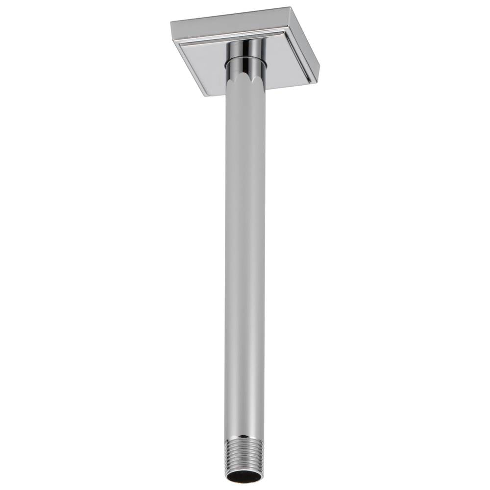 Brizo - Universal Showering 10'' Ceiling Mount Shower Arm And Square Flange - Chrome