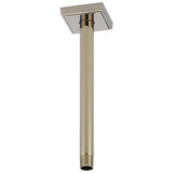 Brizo - Universal Showering 10'' Ceiling Mount Shower Arm And Square Flange - Polished Nickel