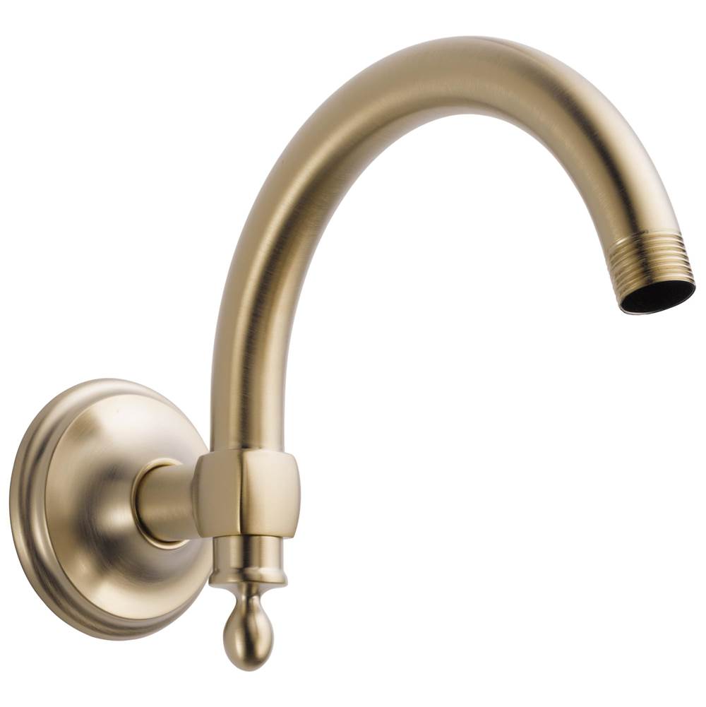 Brizo - Universal Showering 10'' Classic Wall Mount Shower Arm And Flange - Luxe Gold